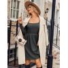 ZEAGOO Women Dresses Spring Fall 2026 Sweater Dress Long Sleeve Casual Knit Dresses with Pockets(Dark Grey)