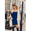 ZEAGOO Women Dresses Spring Fall 2026 Sweater Dress Long Sleeve Casual Knit Dresses with Pockets(Navy Blue)