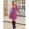 ZEAGOO Women Dresses Spring Fall 2026 Sweater Dress Long Sleeve Casual Knit Dresses with Pockets(Purple)