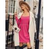 ZEAGOO Women Dresses Spring Fall 2026 Sweater Dress Long Sleeve Casual Knit Dresses with Pockets(Red)
