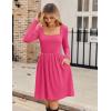 ZEAGOO Women Dresses Spring Fall 2026 Sweater Dress Long Sleeve Casual Knit Dresses with Pockets(Red)