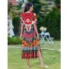 ZEAGOO Women Summer Dress Casual Beach Dress Floral Maxi Split Long Dress 2026 Vacation Dress(02 Colorful)
