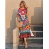 ZEAGOO Women Summer Dress Casual Beach Dress Floral Maxi Split Long Dress 2026 Vacation Dress(02 Colorful)