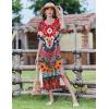 ZEAGOO Women Summer Dress Casual Beach Dress Floral Maxi Split Long Dress 2026 Vacation Dress(02 Colorful)