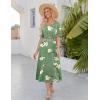 ZEAGOO Women Summer Dress Casual Beach Dress Floral Maxi Split Long Dress 2026 Vacation Dress(02 Geeen)