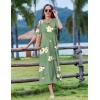ZEAGOO Women Summer Dress Casual Beach Dress Floral Maxi Split Long Dress 2026 Vacation Dress(02 Geeen)