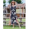 ZEAGOO Women Summer Dress Casual Beach Dress Floral Maxi Split Long Dress 2026 Vacation Dress(03 Navy)