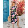 ZEAGOO Women Summer Dress Casual Beach Dress Floral Maxi Split Long Dress 2026 Vacation Dress(Pink Floral)