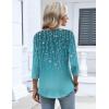 Zeagoo 3/4 Length Sleeve Womens Tops 2026 V Neck T Shirts Dressy Casual Fall Blouses Floral Summer Business Work Basic Tees(Blue Floral)