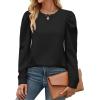 Zeagoo Christmas Long Sleeve Shirts for Women Winter 2025 Ladies Tops and Blouses Casual Fashion Clothing(A01-black)