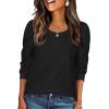 Zeagoo Christmas Long Sleeve Shirts for Women Winter 2025 Ladies Tops and Blouses Casual Fashion Clothing(A01-black)