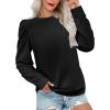 Zeagoo Christmas Long Sleeve Shirts for Women Winter 2025 Ladies Tops and Blouses Casual Fashion Clothing(A01-black)