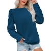 Zeagoo Christmas Long Sleeve Shirts for Women Winter 2025 Ladies Tops and Blouses Casual Fashion Clothing(A02-blue)