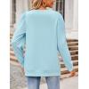 Zeagoo Christmas Long Sleeve Shirts for Women Winter 2025 Ladies Tops and Blouses Casual Fashion Clothing(A03 – Sky Blue)