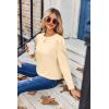 Zeagoo Christmas Long Sleeve Shirts for Women Winter 2025 Ladies Tops and Blouses Casual Fashion Clothing(Beige)