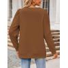 Zeagoo Christmas Long Sleeve Shirts for Women Winter 2025 Ladies Tops and Blouses Casual Fashion Clothing(Brown)