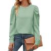 Zeagoo Christmas Long Sleeve Shirts for Women Winter 2025 Ladies Tops and Blouses Casual Fashion Clothing(Green)