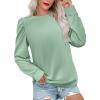 Zeagoo Christmas Long Sleeve Shirts for Women Winter 2025 Ladies Tops and Blouses Casual Fashion Clothing(Green)