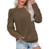 Zeagoo Christmas Long Sleeve Shirts for Women Winter 2025 Ladies Tops and Blouses Casual Fashion Clothing(Khaki)