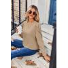 Zeagoo Christmas Long Sleeve Shirts for Women Winter 2025 Ladies Tops and Blouses Casual Fashion Clothing(Light Brown)