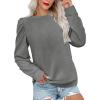 Zeagoo Christmas Long Sleeve Shirts for Women Winter 2025 Ladies Tops and Blouses Casual Fashion Clothing(Light Grey)