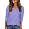 Zeagoo Christmas Long Sleeve Shirts for Women Winter 2025 Ladies Tops and Blouses Casual Fashion Clothing(Purple)