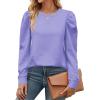 Zeagoo Christmas Long Sleeve Shirts for Women Winter 2025 Ladies Tops and Blouses Casual Fashion Clothing(Purple)