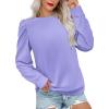 Zeagoo Christmas Long Sleeve Shirts for Women Winter 2025 Ladies Tops and Blouses Casual Fashion Clothing(Purple)