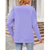 Zeagoo Christmas Long Sleeve Shirts for Women Winter 2025 Ladies Tops and Blouses Casual Fashion Clothing(Purple)