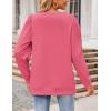 Zeagoo Christmas Long Sleeve Shirts for Women Winter 2025 Ladies Tops and Blouses Casual Fashion Clothing(Rose Red)