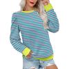 Zeagoo Christmas Long Sleeve Shirts for Women Winter 2025 Ladies Tops and Blouses Casual Fashion Clothing(Stripe-2)