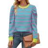 Zeagoo Christmas Long Sleeve Shirts for Women Winter 2025 Ladies Tops and Blouses Casual Fashion Clothing(Stripe-2)