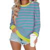 Zeagoo Christmas Long Sleeve Shirts for Women Winter 2025 Ladies Tops and Blouses Casual Fashion Clothing(Stripe-2)