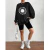 Zeagoo Christmas Sweatshirt for Women Crewneck Christmas Tree Long Sleeve Shirt Xmas Holiday Party Pullover Sweater Tops(Black-daisy)
