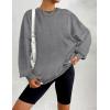 Zeagoo Christmas Sweatshirt for Women Crewneck Christmas Tree Long Sleeve Shirt Xmas Holiday Party Pullover Sweater Tops(Grey)