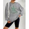 Zeagoo Christmas Sweatshirt for Women Crewneck Christmas Tree Long Sleeve Shirt Xmas Holiday Party Pullover Sweater Tops(Grey-christmas Tree)