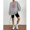 Zeagoo Christmas Sweatshirt for Women Crewneck Christmas Tree Long Sleeve Shirt Xmas Holiday Party Pullover Sweater Tops(Grey-red Tree)