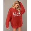 Zeagoo Christmas Sweatshirt for Women Crewneck Christmas Tree Long Sleeve Shirt Xmas Holiday Party Pullover Sweater Tops(Red-christmas Tree)