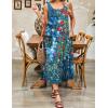 Zeagoo Dresses for Women 2026 Casual Summer Midi Sleeveless Dress A Line Crewneck Beach Vacation Tank Sundresses with Pockets(Blue Floral 02-wf23)