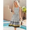Zeagoo Dresses for Women 2026 Casual Summer Midi Sleeveless Dress A Line Crewneck Beach Vacation Tank Sundresses with Pockets(Bohemian-pa26)