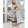 Zeagoo Dresses for Women 2026 Casual Summer Midi Sleeveless Dress A Line Crewneck Beach Vacation Tank Sundresses with Pockets(Bohemian-pa26)