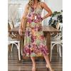Zeagoo Dresses for Women 2026 Casual Summer Midi Sleeveless Dress A Line Crewneck Beach Vacation Tank Sundresses with Pockets(Green Leaf-zw392)