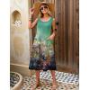 Zeagoo Dresses for Women 2026 Casual Summer Midi Sleeveless Dress A Line Crewneck Beach Vacation Tank Sundresses with Pockets(Oil Painting-cx322)