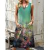 Zeagoo Dresses for Women 2026 Casual Summer Midi Sleeveless Dress A Line Crewneck Beach Vacation Tank Sundresses with Pockets(Oil Painting-cx322)