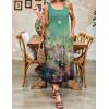 Zeagoo Dresses for Women 2026 Casual Summer Midi Sleeveless Dress A Line Crewneck Beach Vacation Tank Sundresses with Pockets(Oil Painting-cx322)