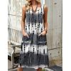 Zeagoo Dresses for Women 2026 Casual Summer Midi Sleeveless Dress A Line Crewneck Beach Vacation Tank Sundresses with Pockets(White-black Pattern-zr231)