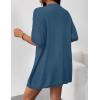 Zeagoo Lightweight Summer Cardigan for Women Short Sleeve V Neck Crochet Kimonos Loose Open Front Hollow Out Cover Ups(Ashleigh Blue)