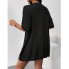 Zeagoo Lightweight Summer Cardigan for Women Short Sleeve V Neck Crochet Kimonos Loose Open Front Hollow Out Cover Ups(Black)