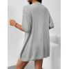 Zeagoo Lightweight Summer Cardigan for Women Short Sleeve V Neck Crochet Kimonos Loose Open Front Hollow Out Cover Ups(Light Grey)