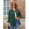 Zeagoo Long Sleeve Plaid Shirt for Women Button Down Shirts Buffalo Shackets Business Casual Blouses(Green 490)
